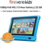 Amazon Tablet Fire HD 10 Kids - Pantalla 10.1 pulgadas 1080p Full HD, 32 GB, Funda Azul (Edición 2019)